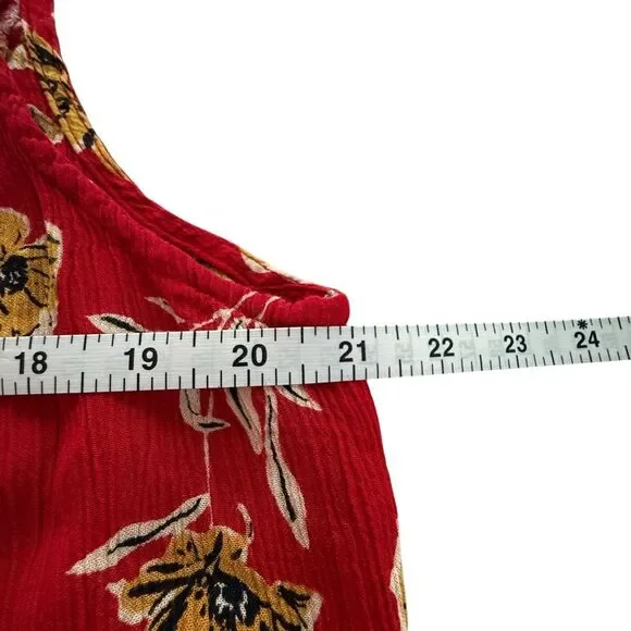 Woman Within Sleeveless Red Floral Shift Dress - Picture 4 of 8